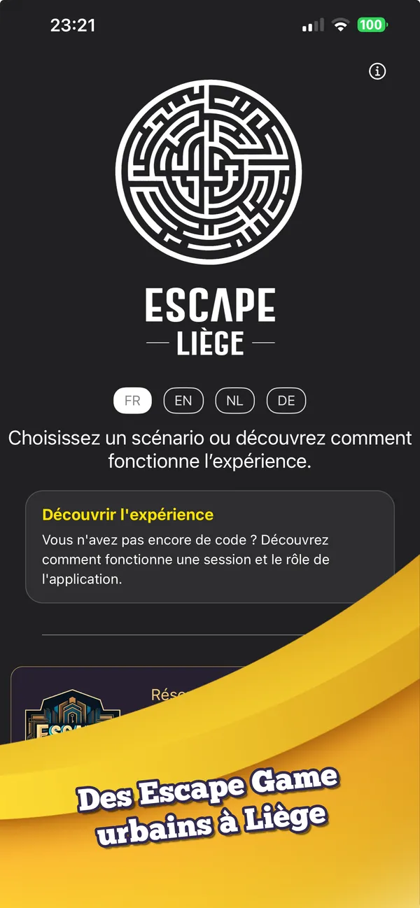 Escape Liège — Capture d'écran 2